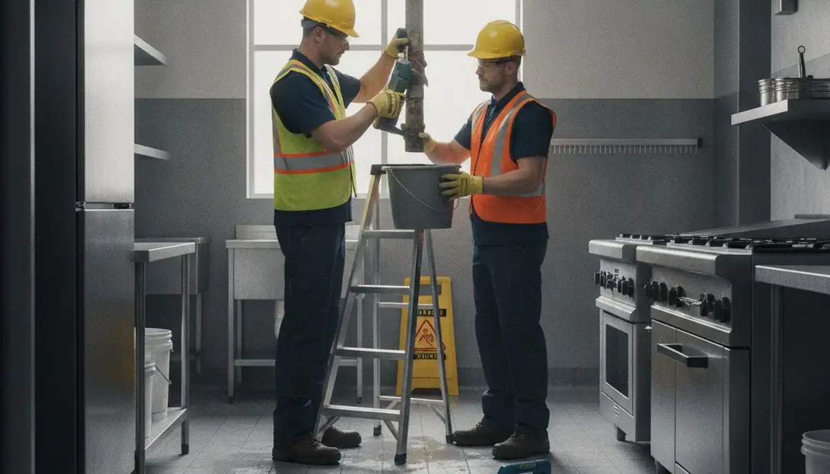 Emergency plumber in Saint Louis, MO repairing a burst pipe for a home emergency