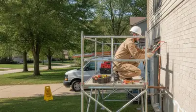 Saint Louis, MO plumbing repair technician fixing a residential pipe leak