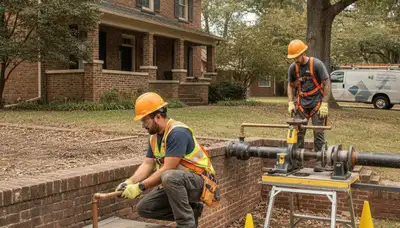 Professional plumber repairing a pipe in Saint Louis, MO for plumbing repair services