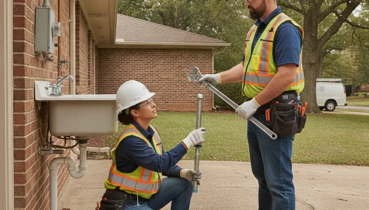 Professional plumber repairing a sink in Saint Louis, MO for plumbing repair service