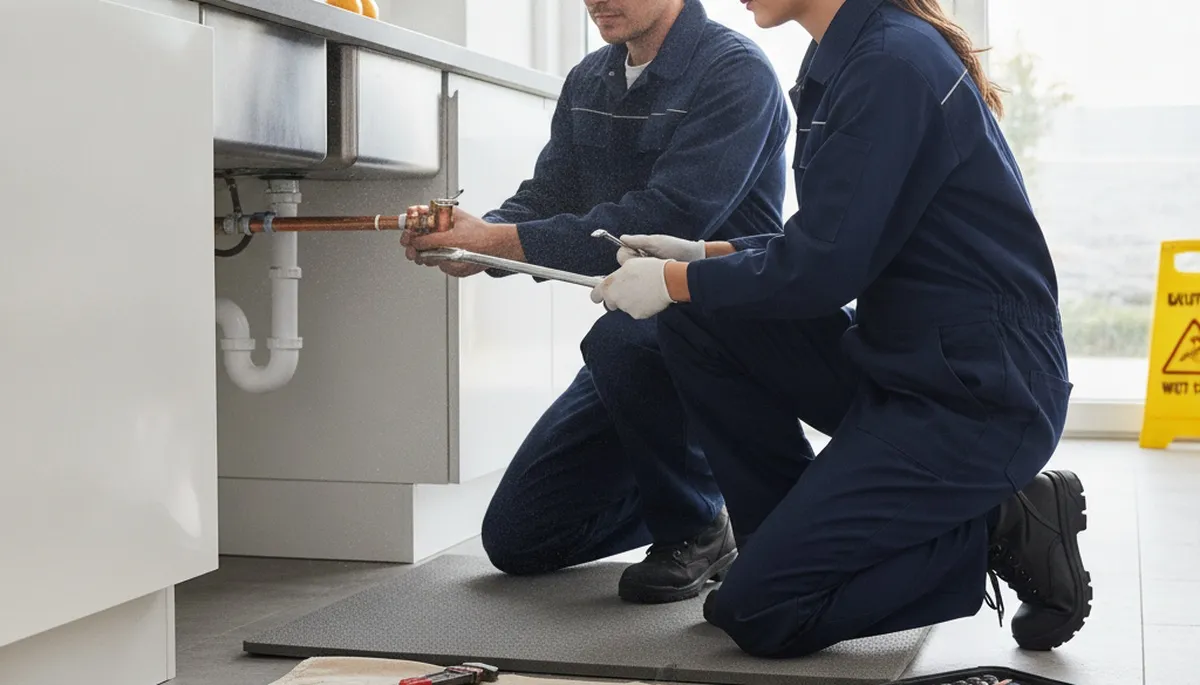 Saint Louis, MO plumber repairing a home pipe for fast, reliable plumbing service