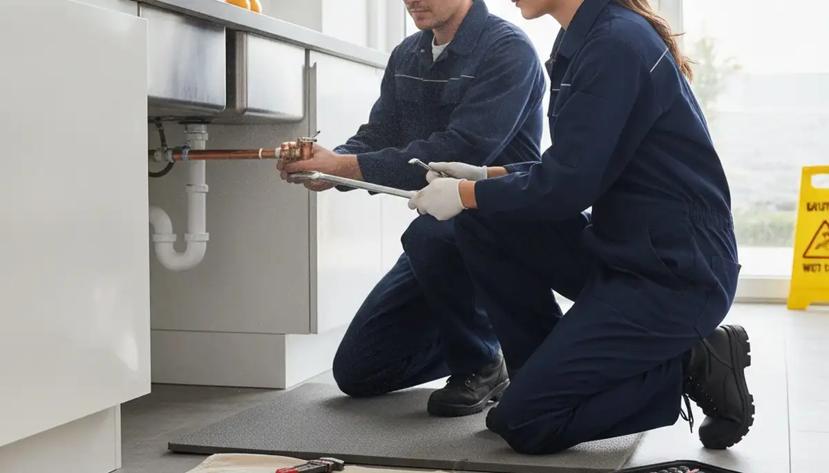 Saint Louis, MO plumber repairing a home pipe for fast, reliable plumbing service