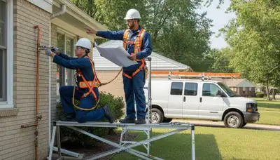 Saint Louis, MO plumber repairing a residential pipe for plumbing service