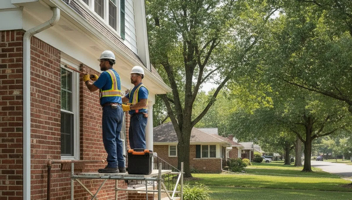 Professional plumber repairing a pipe in Saint Louis, MO for plumbing repair service