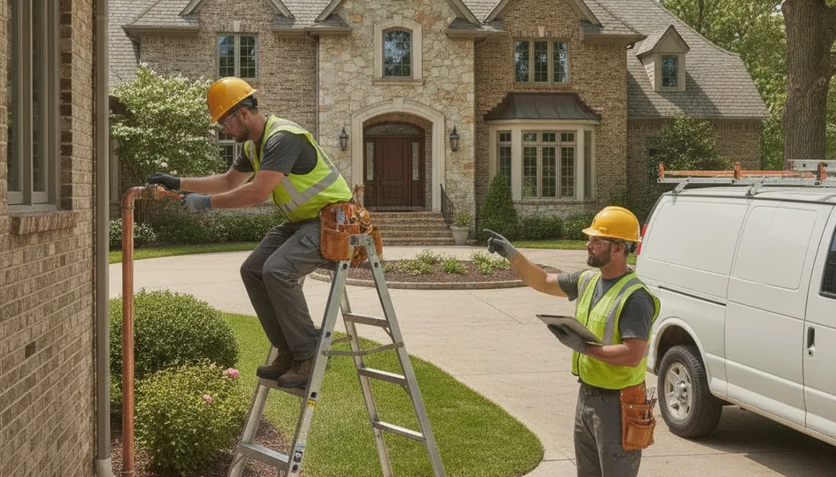 Saint Louis, MO plumber repairing a residential pipe for plumbing service