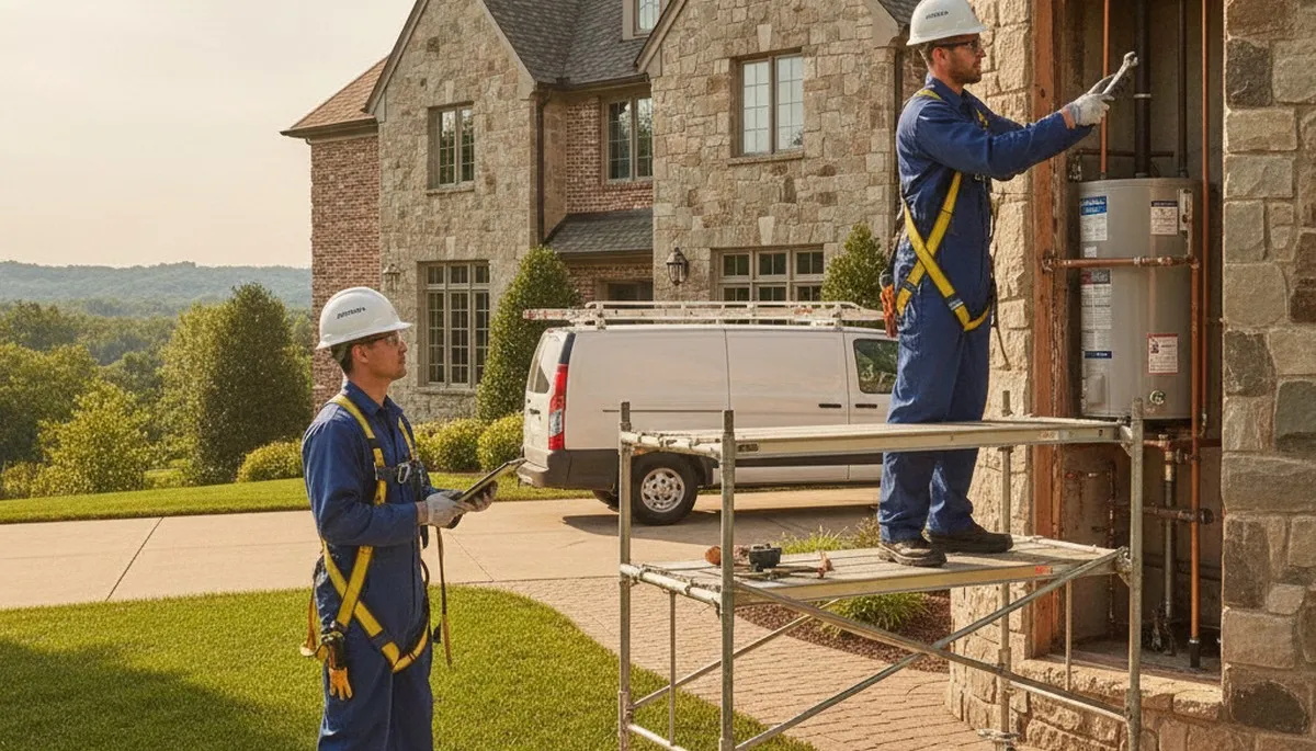 Saint Louis, MO plumber repairing a residential pipe leak for plumbing service customers