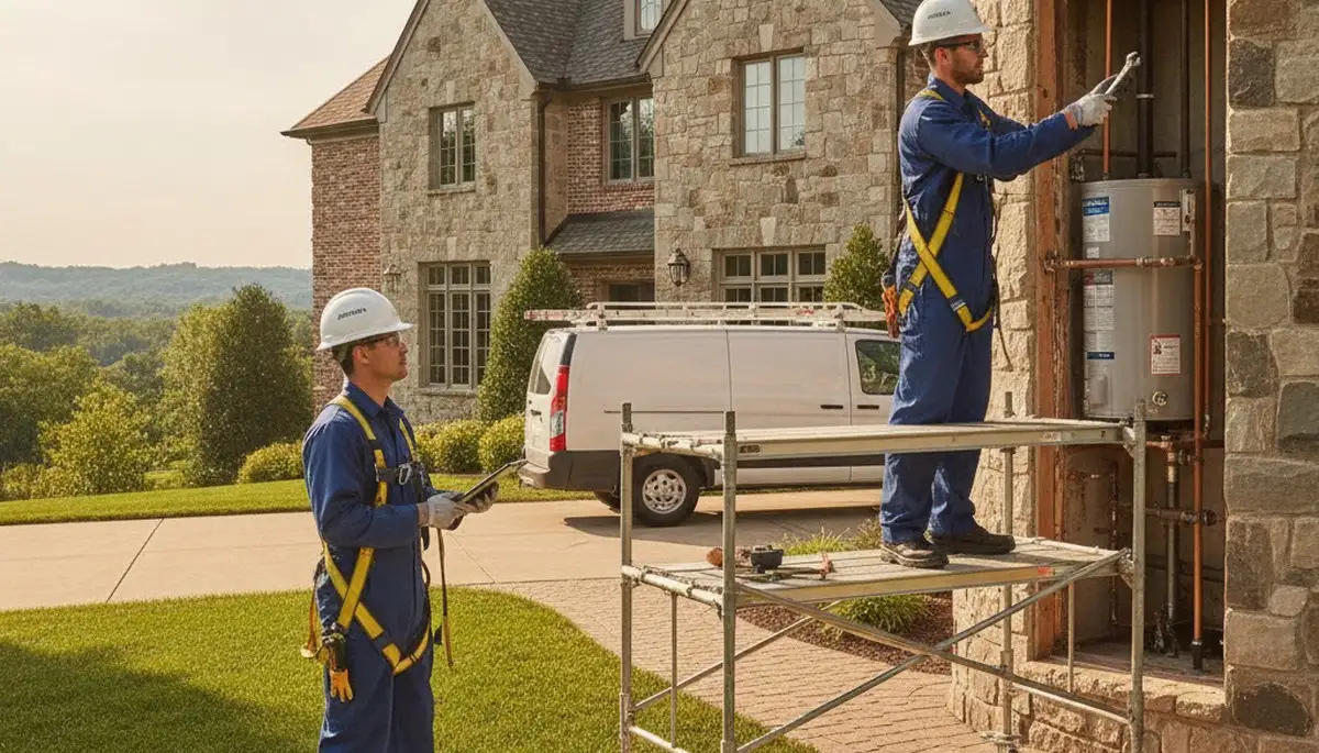 Saint Louis, MO plumber repairing a residential pipe leak for plumbing service customers