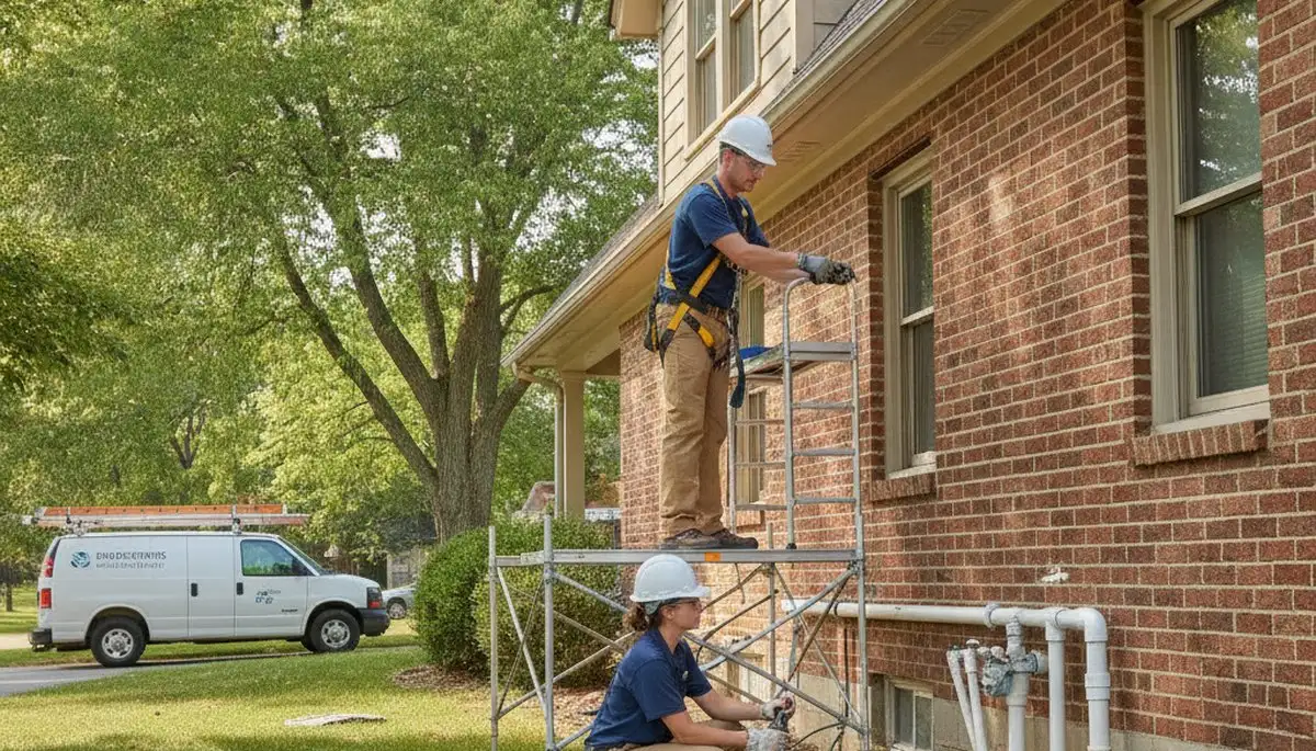 Saint Louis, MO plumber repairing a residential pipe for plumbing repair service