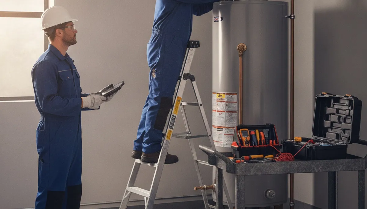 Saint Louis, MO plumber repairing a water heater for reliable home service